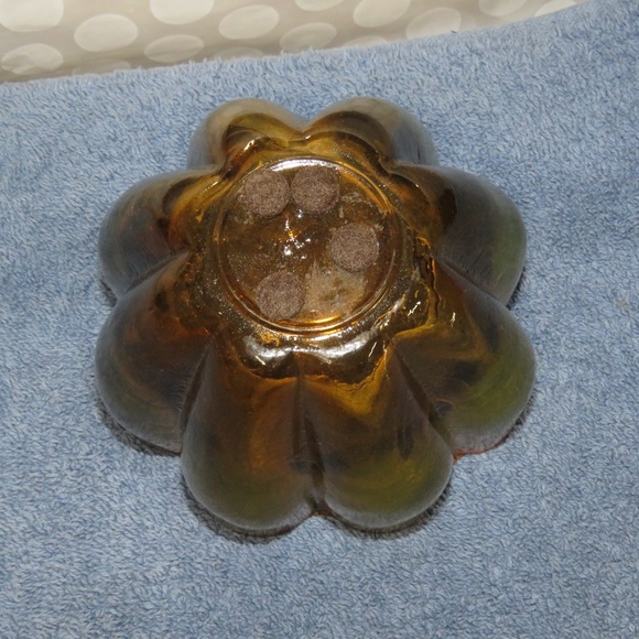 Art Glass Heavy Colorful Trinket / Plant Holder Vase - Picture 4 of 5